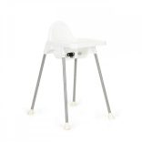 Két az egyben etetőszék, fehér ECOTOYS - gyerek etetőszék, babaszék, baba ülőszék, asztali etetőszék