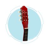 Gyermek gitár, nagy, klasszikus, fa, 6 húros, ECOTOYS