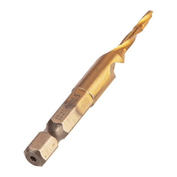 NEO TOOLS Gépi menetfúró, 2az1ben előfúró éllel, HSS-Titán, M3X0,5mm, hatszög szárral 08-949