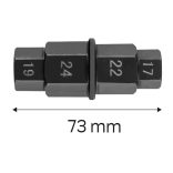 NEO TOOLS Motorkerékpár elsőtengely kulcs 4 az 1-ben 10-502