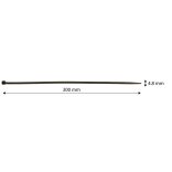 NEO TOOLS Kerti kötegelő, gyorskötöző 4,8x300mm, 50db, barna 15-972