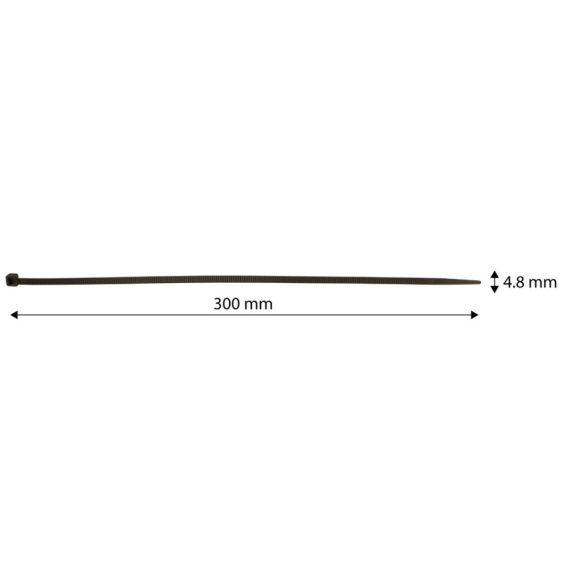 NEO TOOLS Kerti kötegelő, gyorskötöző 4,8x300mm, 50db, barna 15-972