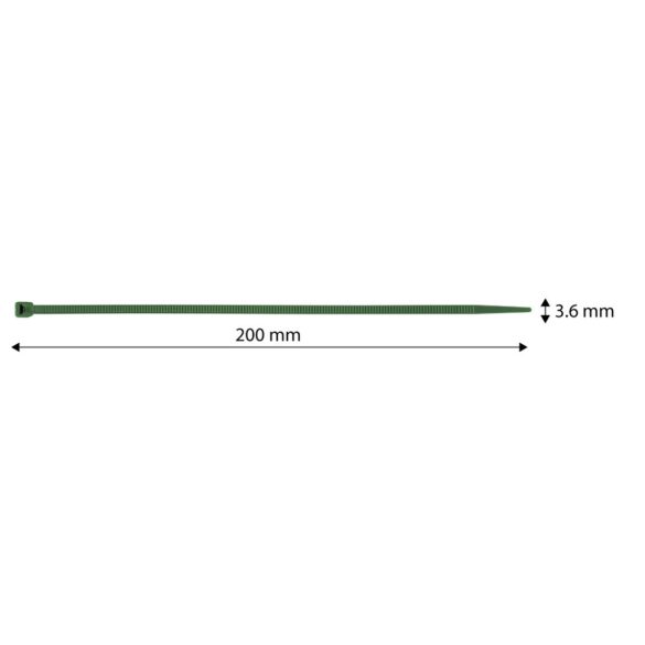 NEO TOOLS Kerti kötegelő, gyorskötöző 3,6x200mm, 50db, zöld 15-975