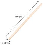 VERTO Lapátnyél, bükkfa, egyenes, 38mm/100cm 15G062