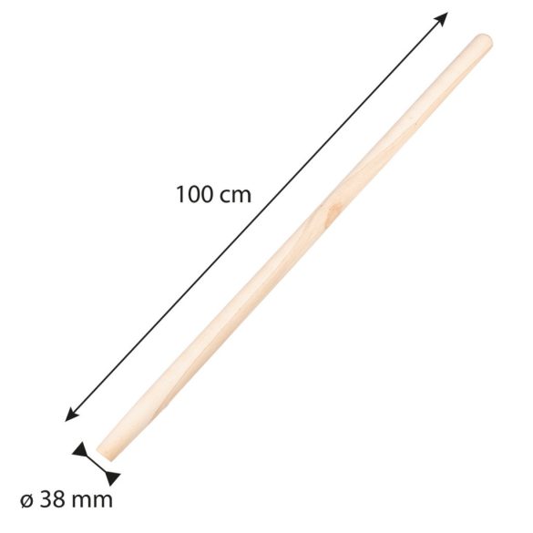 VERTO Lapátnyél, bükkfa, egyenes, 38mm/100cm 15G062