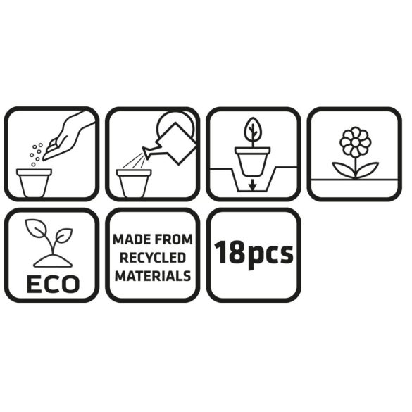 VERTO Palántázó doboz, papír, 8x8x7,8cm, 18 db/cs 15G464