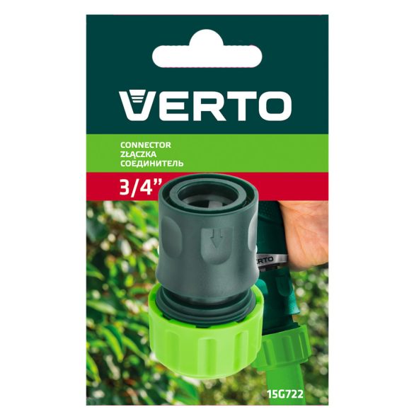VERTO Tömlő gyorscsatlakozó 3/4" 15G722