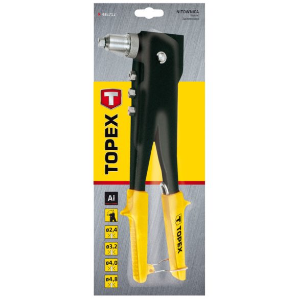 TOPEX POPSZEGECSHÚZÓ 270MM, Kétirányú fejbeállítás, 2.4, 3.2, 4.0, 4.8mm 43E712