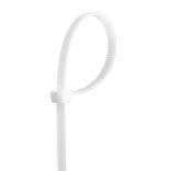 TOPEX KÁBELKÖTEGELŐ, gyorskötöző, 2,5mm x 100mm, fehér, 100db 44E975