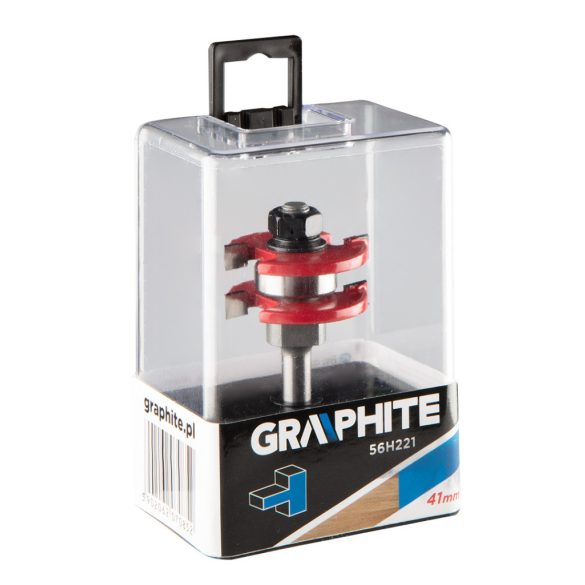 GRAPHITE Felsőmaró kés, dupla horonymaró 41 x 6.35mm, 8mm 56H221