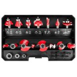 GRAPHITE Felsőmaró készlet, 8mm-es szárral, 15db-os 56H241