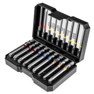 GRAPHITE Csavarhúzó bitkészlet, 18db., bitek 75mm - 18db 56H606