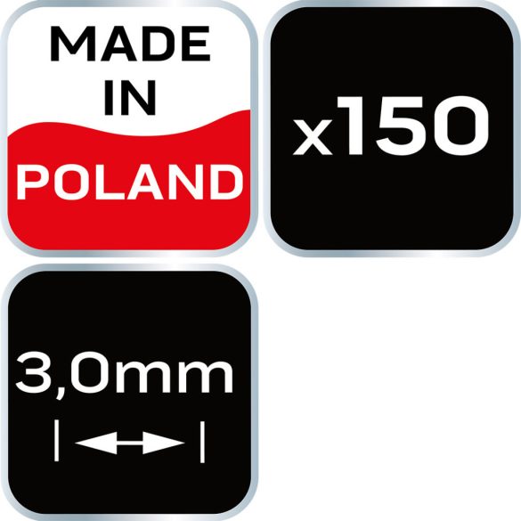 NEO TOOLS Hézagoló-, fugakereszt - 3mm, 150db 61-109