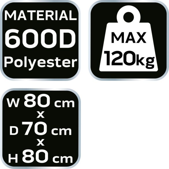 NEO TOOLS Kemping fotel, összecsukható, tokkal 63-177