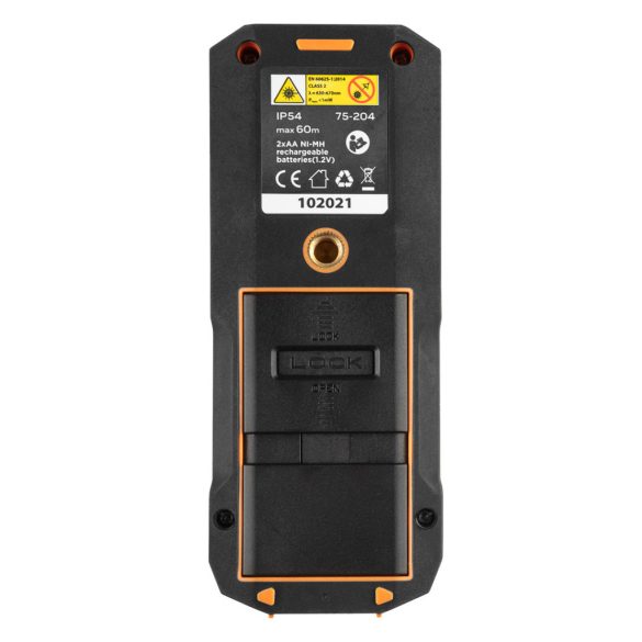 NEO TOOLS Lézeres távolságmérő, hatótáv: 60 m, IP54, fröccsenő víz védelem 2 év garanciával 75-204