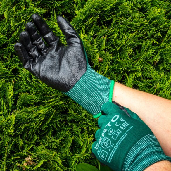 VERTO Kertész kesztyű, nitril bevonat, 4131X, 8", légáteresztő felsőrész 97H151