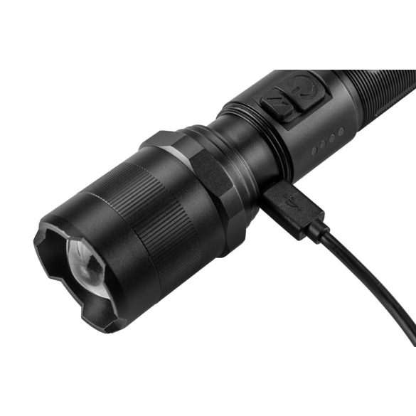 NEO TOOLS Zseblámpa tölthető, USB, 1000lum, OSRAM P9 LED, 10W 99-035