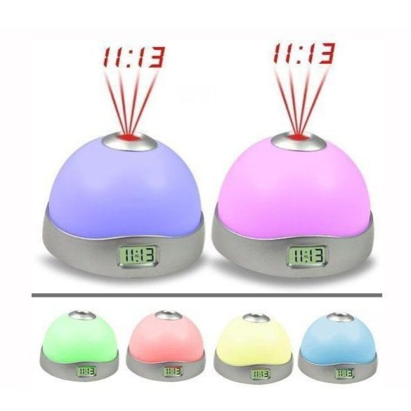 Csillag projektoros óra lámpa gyerekeknek, kivetítős óra asztali óra hangulatlámpa