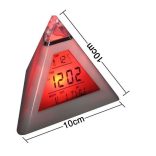 Ébresztőóra, digitális óra, asztali óra (színváltós, piramis alakú)