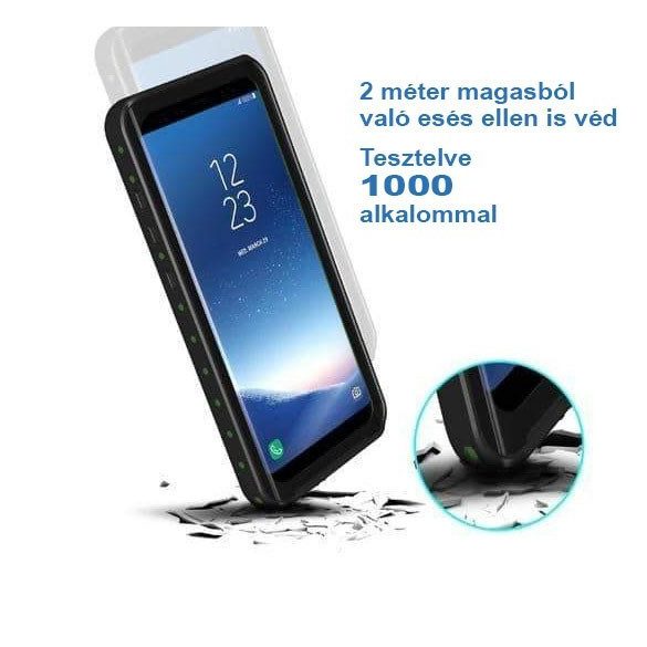 Vízálló és ütésálló tok Galaxy S8 S8+ S9 telefonokhoz