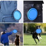 Latex hordozható etető és itató tál kutyáknak (350ML)