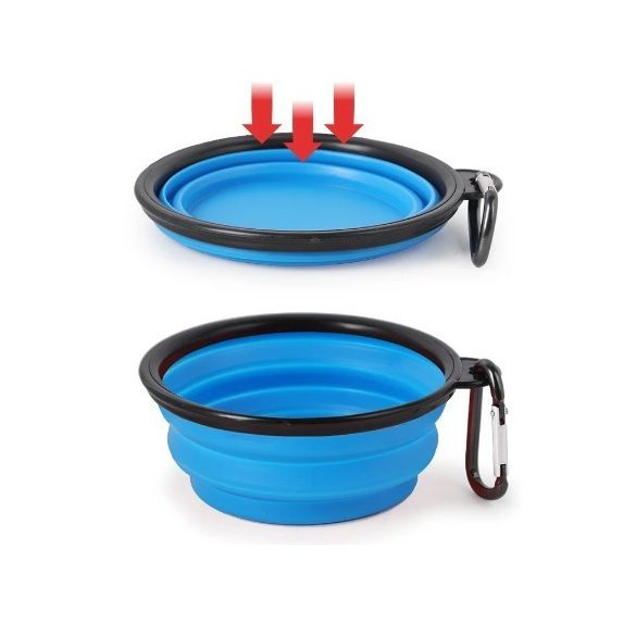 Latex hordozható etető és itató tál kutyáknak (350ML)