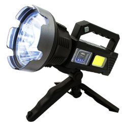   Kis kézi keresőlámpa Extra erős LED lámpa Akkumulátorral tripod állvánnyal 300M, 100 W - COBA-CB-T200
