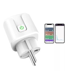   Fogyasztásmérő wifis okoskonnektor, telefonról vezérelhető, időzíthető, 16 A