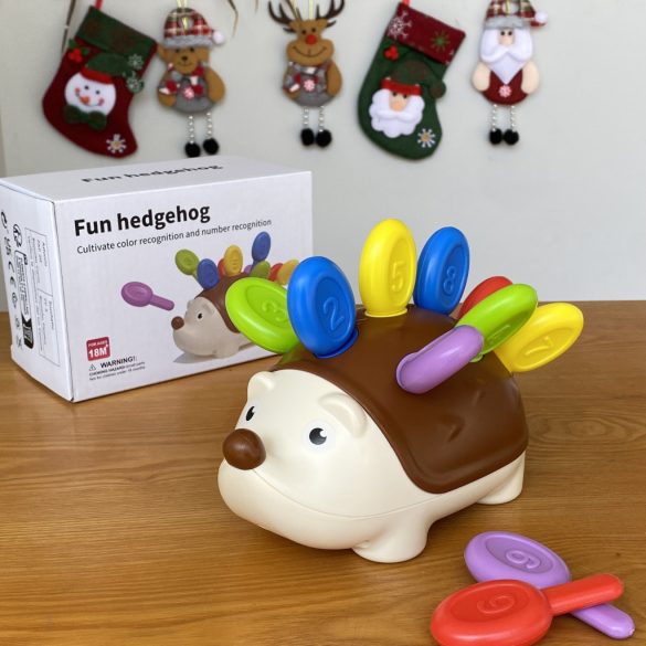 Színes sünis számolójáték, interaktív játékkészlet gyerekeknek