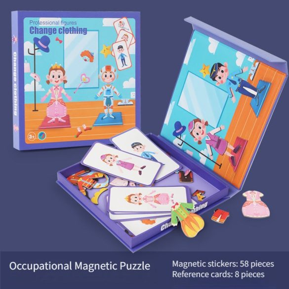 Mágneses öltöztetős puzzle 3-6 éves korosztálynak
