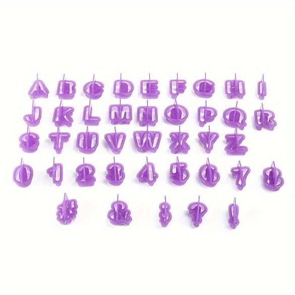 40 darabos Betű és Szám Kekszkivágó Készlet