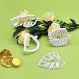 4 db-os levél formájú süteményforma