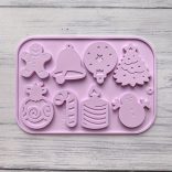 Karácsonyi Hóember, Csengő, Gyertya Csokoládé Szilikon Öntőforma