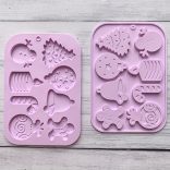 Karácsonyi Hóember, Csengő, Gyertya Csokoládé Szilikon Öntőforma