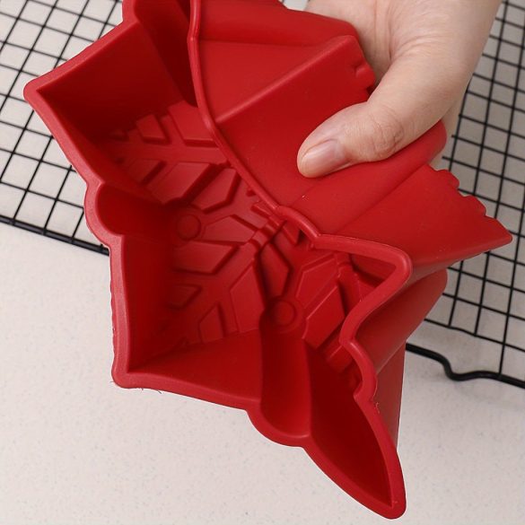 8-ágú hópehely szilikon tortaforma karácsonyi sütéshez