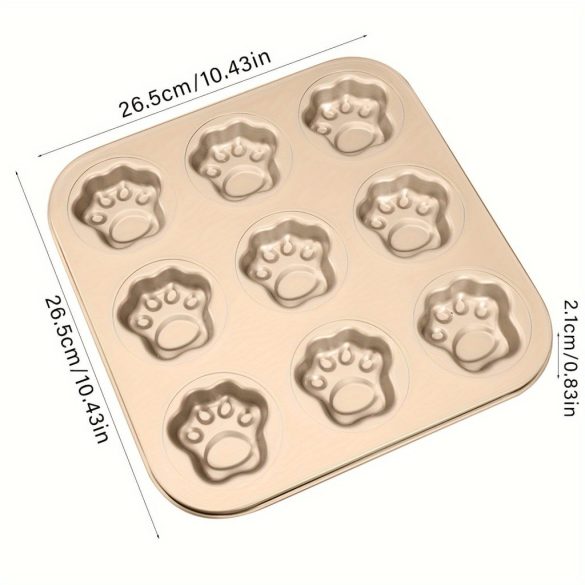 9-üregű macskamancs sütőforma