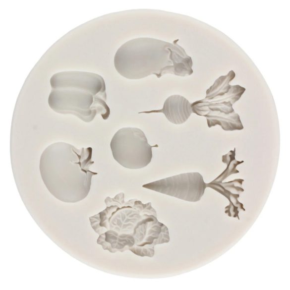 Zöldségtémájú szilikon forma tortadíszítéshez