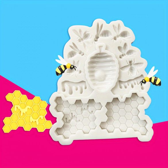 Méhkas és méhsejt szilikon cukorkaforma