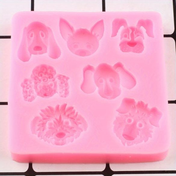 Aranyos kutyafej szilikon forma