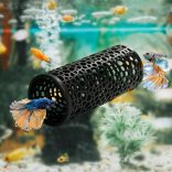 Hal búvóhely - PP anyagból készült akvárium dekoráció kis halaknak és garnéláknak - ragasztós lebegő henger alakú élőhely kiegészítő