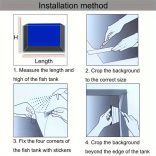 Akvárium Háttérpapír, Kétoldalas Akvárium Dekoratív Háttér 30 x 50 cm
