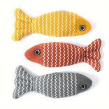 3 db Plüss Hal Alakú Játék Macskáknak