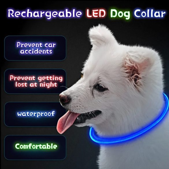 Áll0tható LED kutyanyakörv