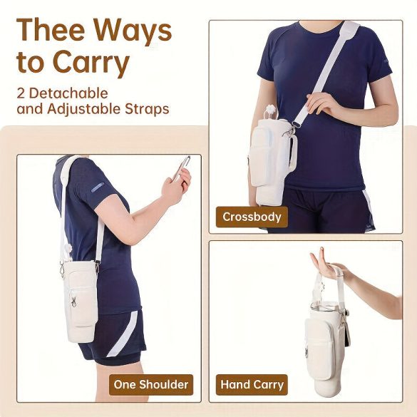 Többfunkciós kulacs tartó, tároló zsebekkel