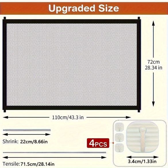 Hordozható hálós kisállat ajtó