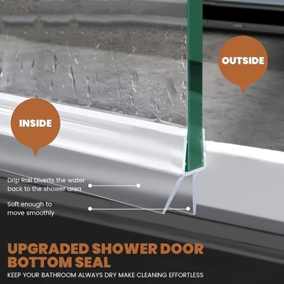 2db Vízálló zuhanyajtó alsó tömítőcsík