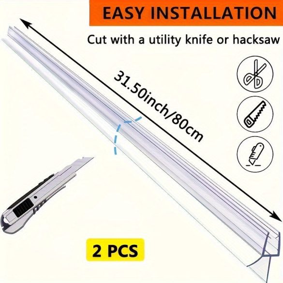 2db Vízálló zuhanyajtó alsó tömítőcsík