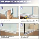 2db Vízálló zuhanyajtó alsó tömítőcsík