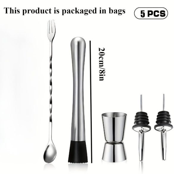 Professzionális rozsdamentes acél koktél shaker készlet