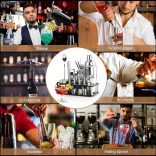 Professzionális rozsdamentes acél koktél shaker készlet